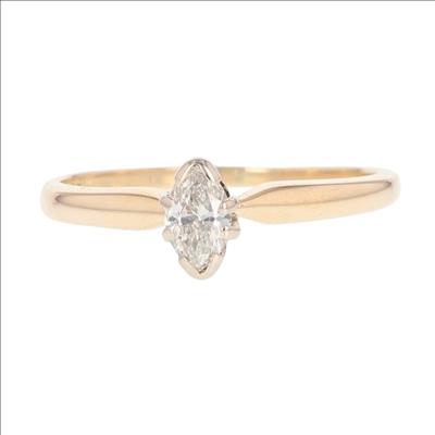 .26ct Marquise Cut Diamond Solitaire Engagement Ring 14k Yellow Gold ...