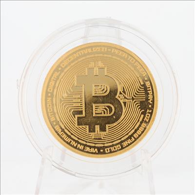 1 oz Gold Round Bitcoin .9999 Fine Gold Coin Sealed