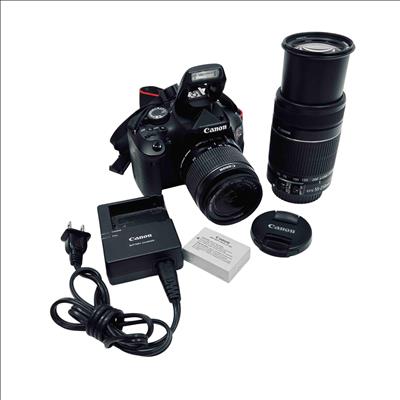 Canon EOS Rebel T3i 18.0MP Digital Camera 18-55mm/55-250mm Lenses
