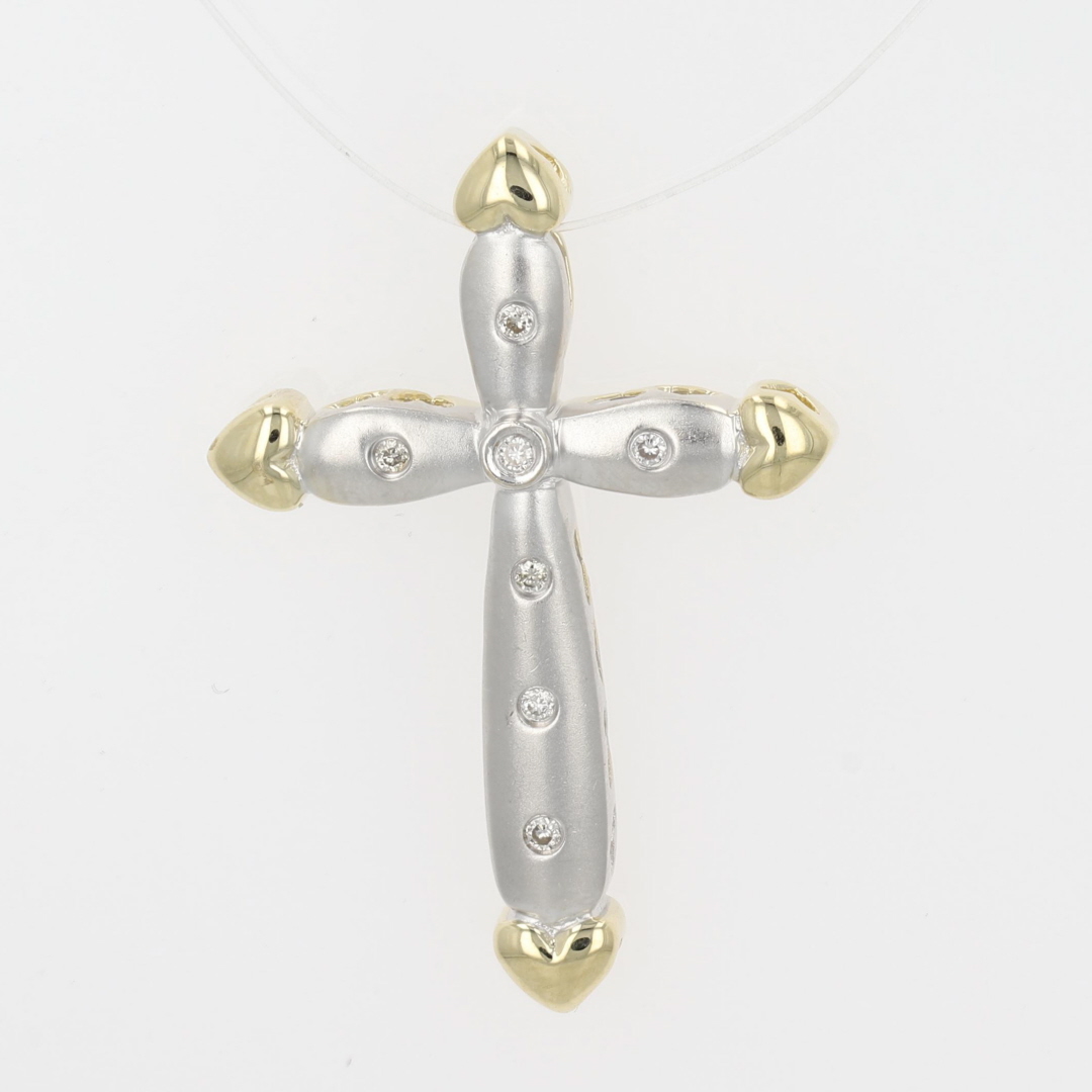 .07ctw Round Diamond Religious Cross Pendant without Chain 14k Multi ...