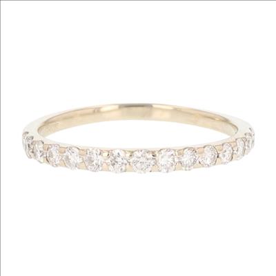 .42ctw Round Cut Diamond Pavé Set Wedding Band Ring 14k White Gold Size 7.5