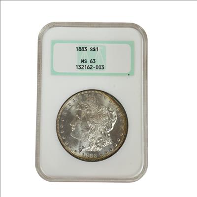 1883-S Morgan Silver Dollar $1 - NGC Certified 132162-003