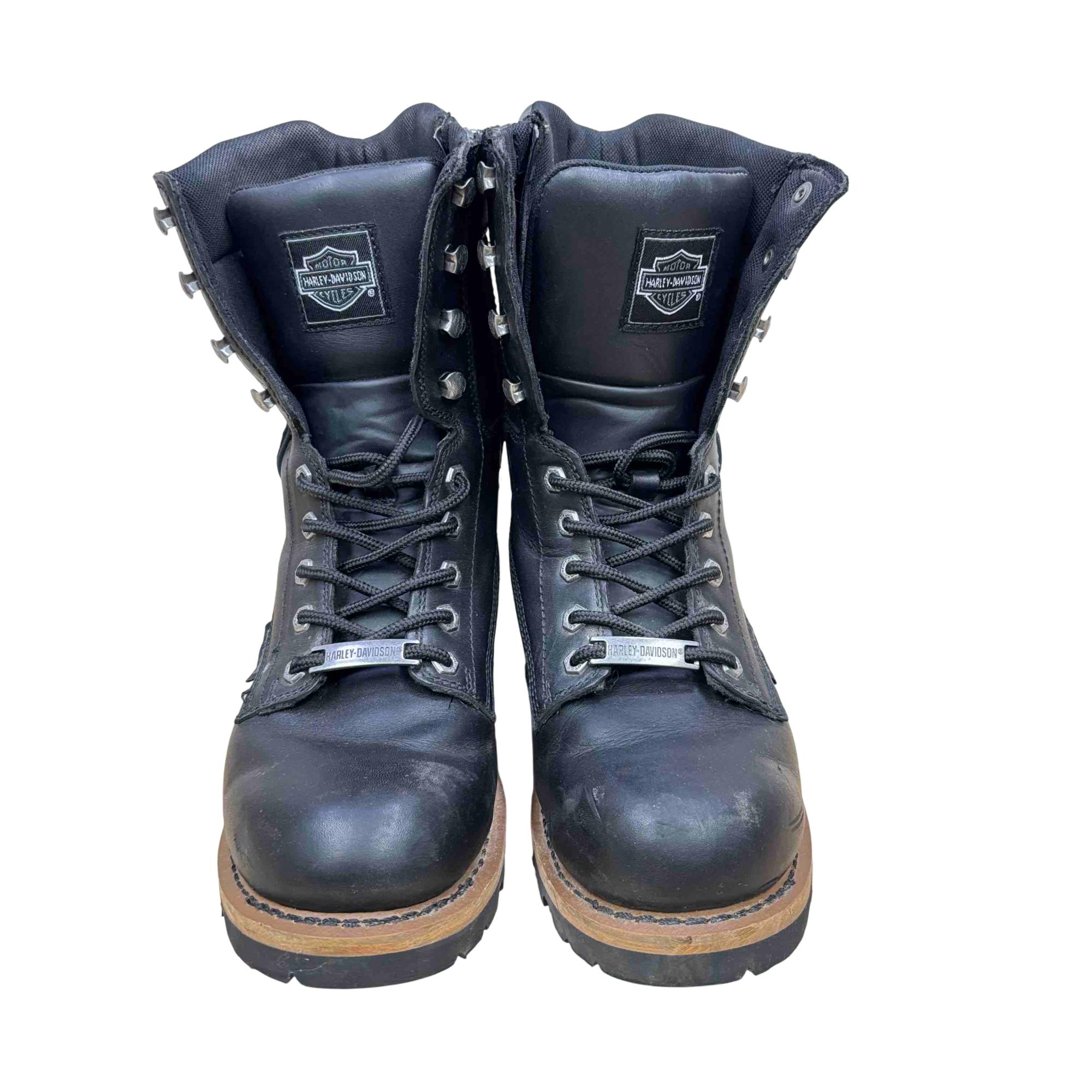 ?Host Pick? Harley Davidson black leather motorcycle boots Cool AF vintage Harley-Davidson motorcycle boots, we main image 2