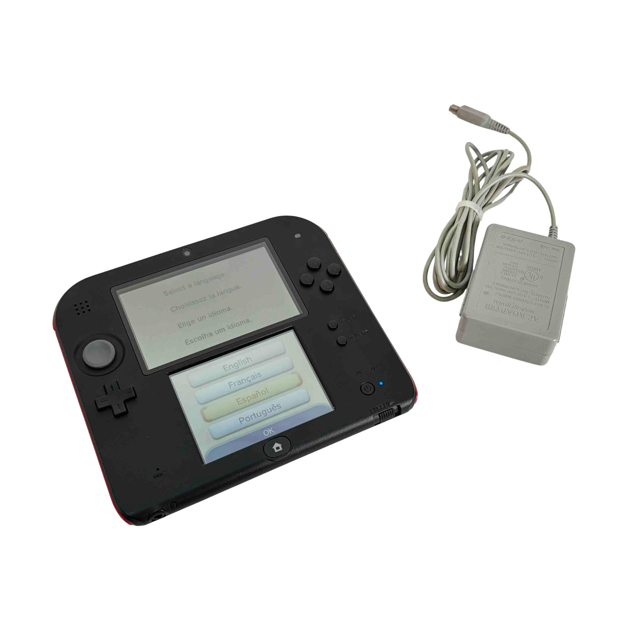 Nintendo 2DS FTR-001 Portable Handheld Video Game Console - Black/Red