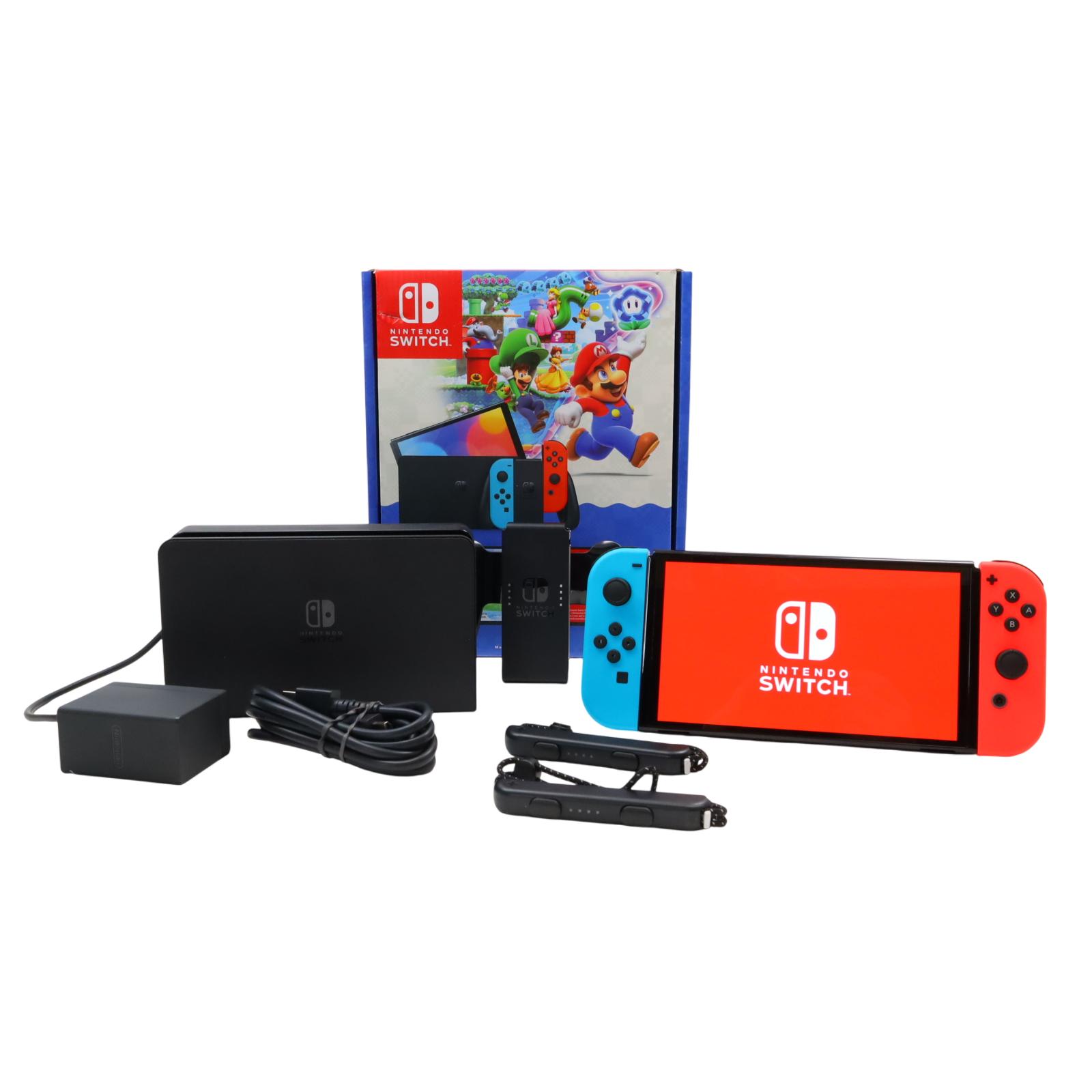 Nintendo Switch OLED HEG-001 64GB Video Game Console - Blue/Red (3110)