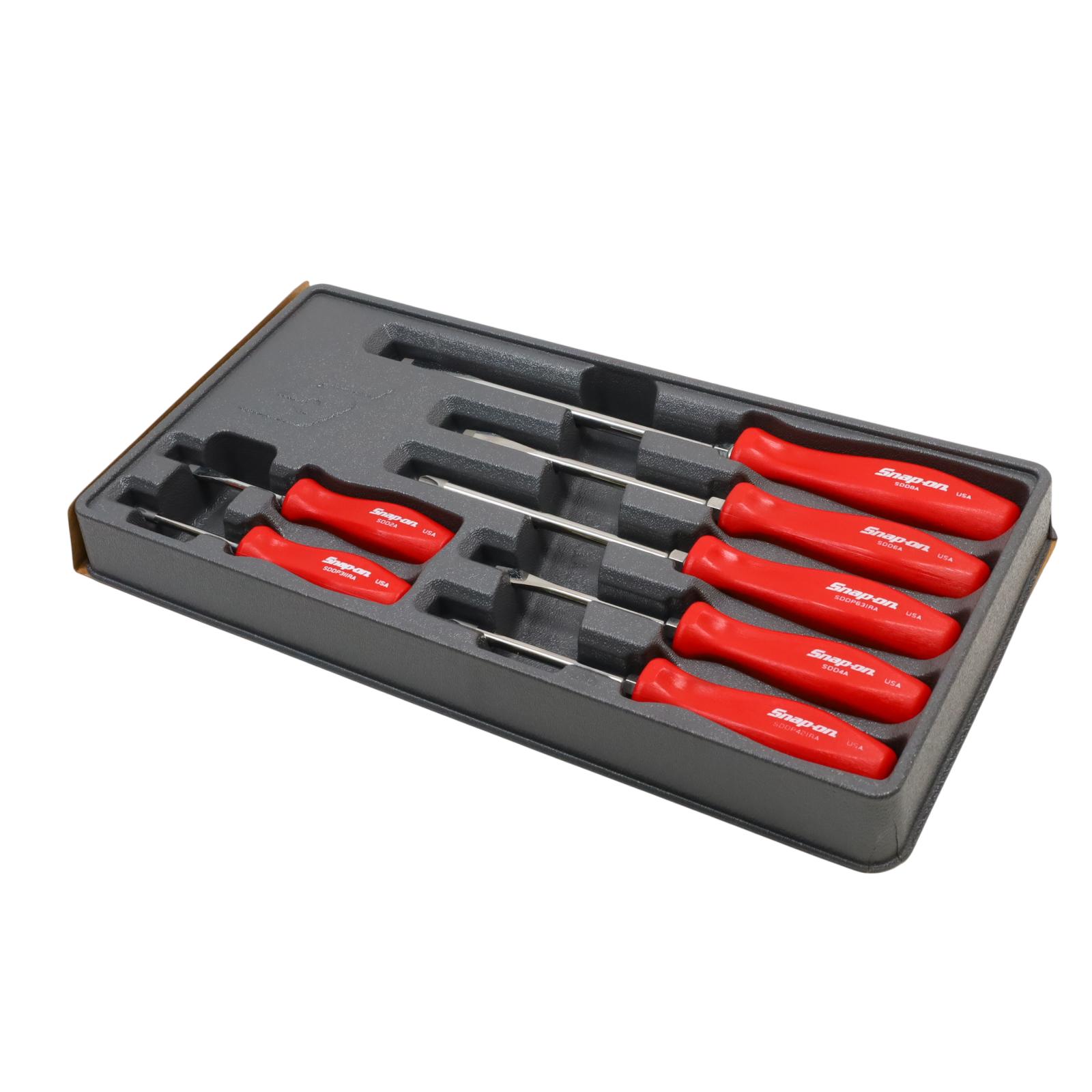 Snap-on SDDX70AR 7-Piece Combination Screwdriver Set - Red