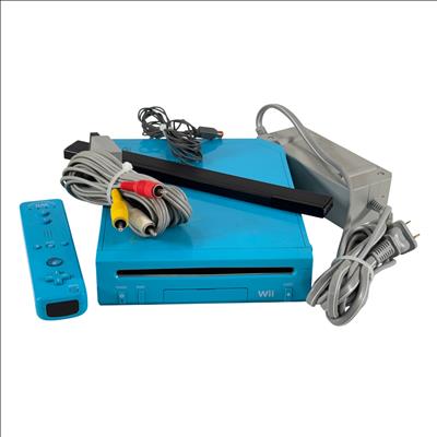 Nintendo Wii RVL-101 512MB Blue Body Home Video Gaming Console 4102