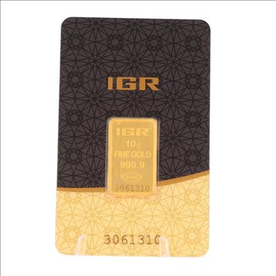 IGR 10 Gram 999.9 Fine Gold Bar Istanbul Gold Refinery Certified ...