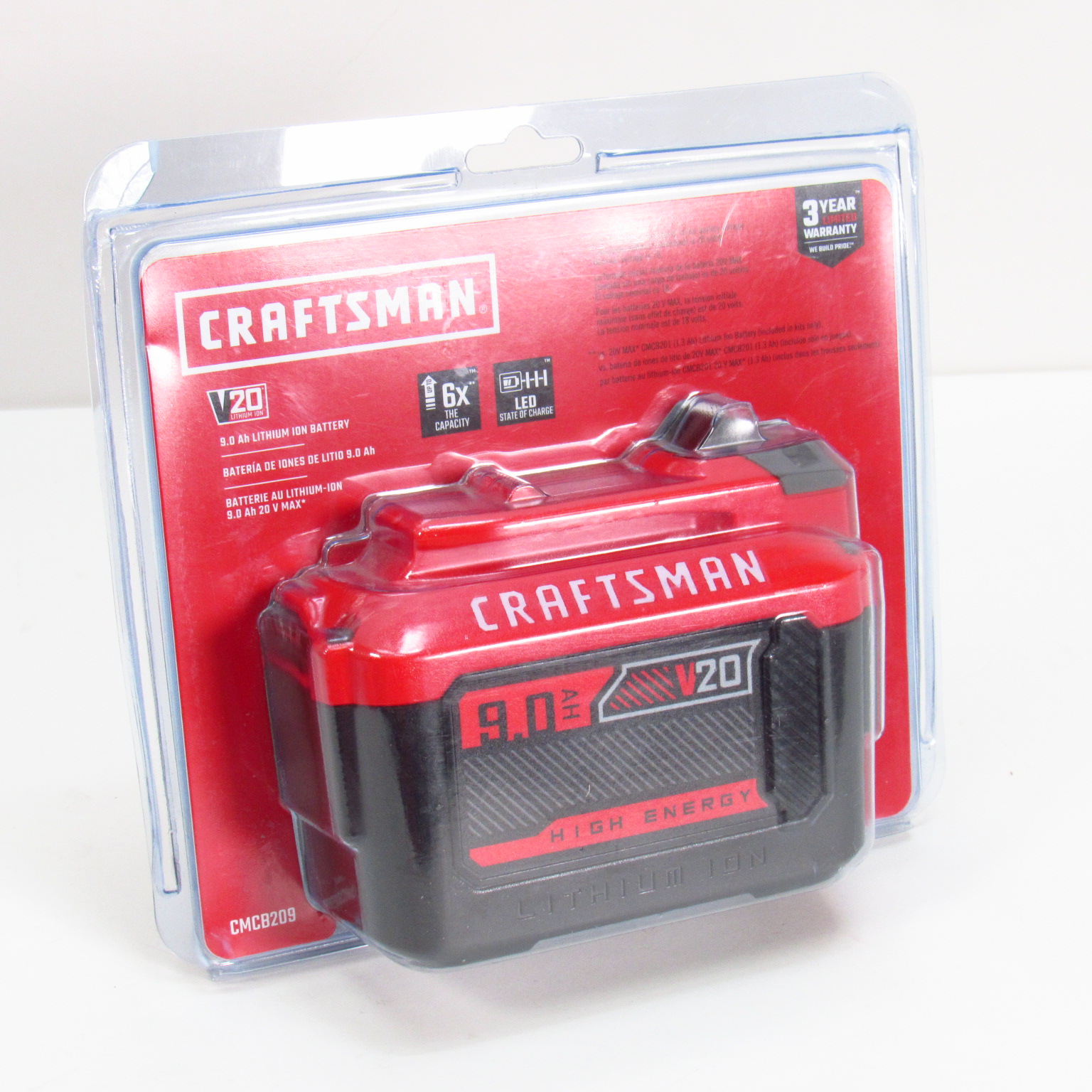 Craftsman Tools CMCB209 20V High Energy Lithium-ion 9Ah Battery Pack