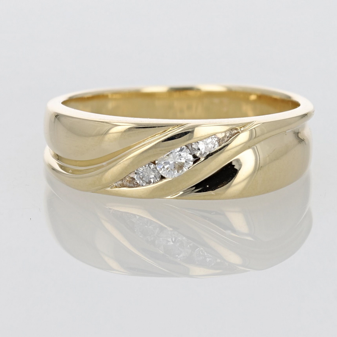 .15ctw Round Cut Diamond Channel-Set Wedding Band Ring 14k Yellow Gold ...