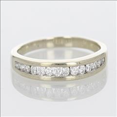 .17ctw Round Cut Diamond Channel-Set Wedding Band Ring 14k White Gold ...