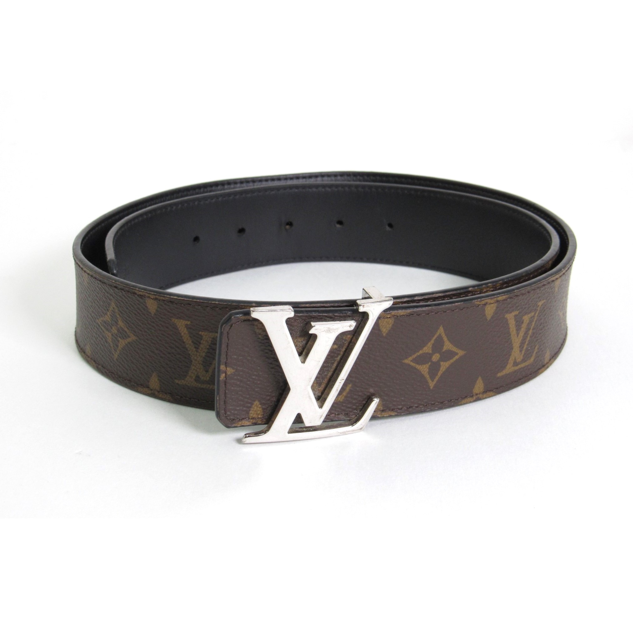 Buy Louis Vuitton Black Leather Oversized Buckle Belt - 90