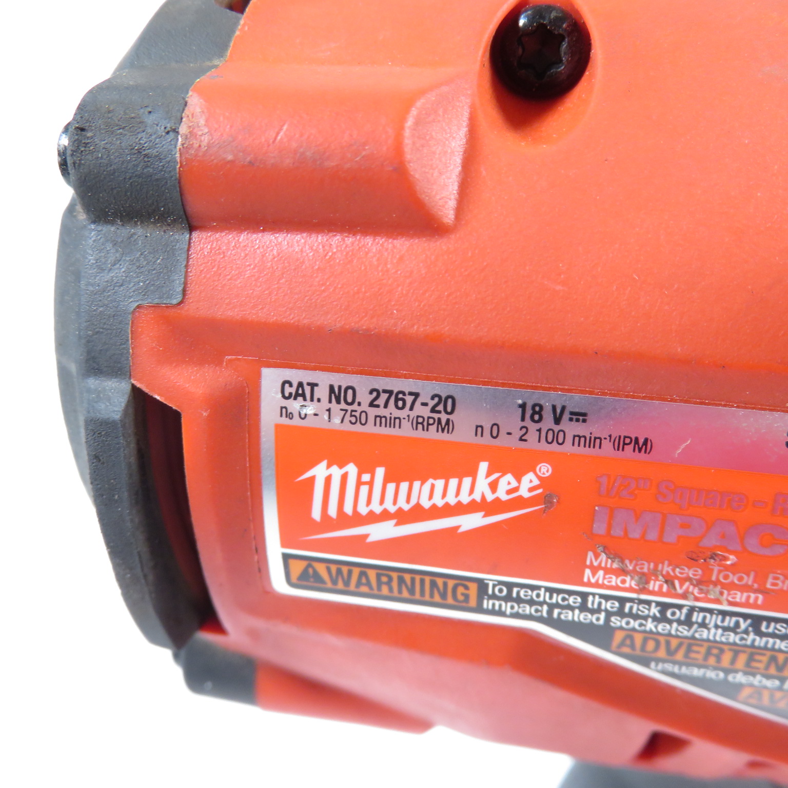 Milwaukee 2767-20 M18 FUEL 18V Li-Ion Brushless Cordless 1/2 in. Impact ...