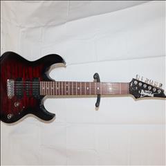 Ibanez Gio GRX70QA Transparent Red Burst 6-String Solid Electric Guitar ...