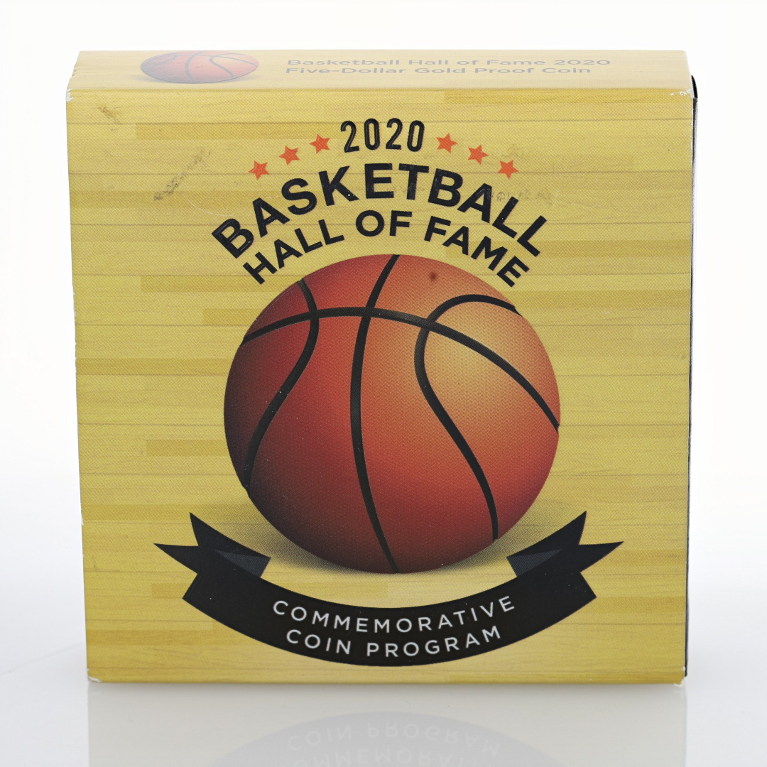 2020 Basketball Hall of Fame Gold Coin Commemorative Coin $5 Proof US ...