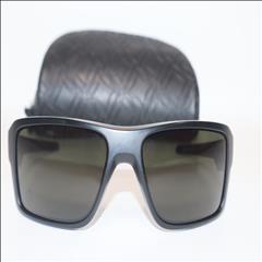 Oakley OO9380-0166 Matte Black Double Edge Sunglasses 0166 / Dark Grey Lens