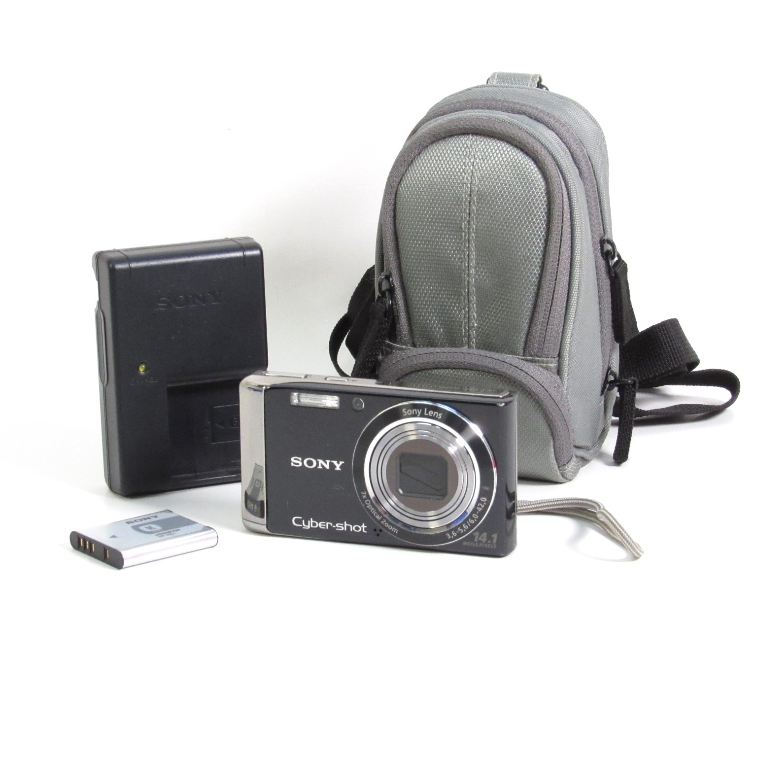 Sony CyberShot DSCW370 14.1MP 7x Wide Angle Zoom Digital Camera Black