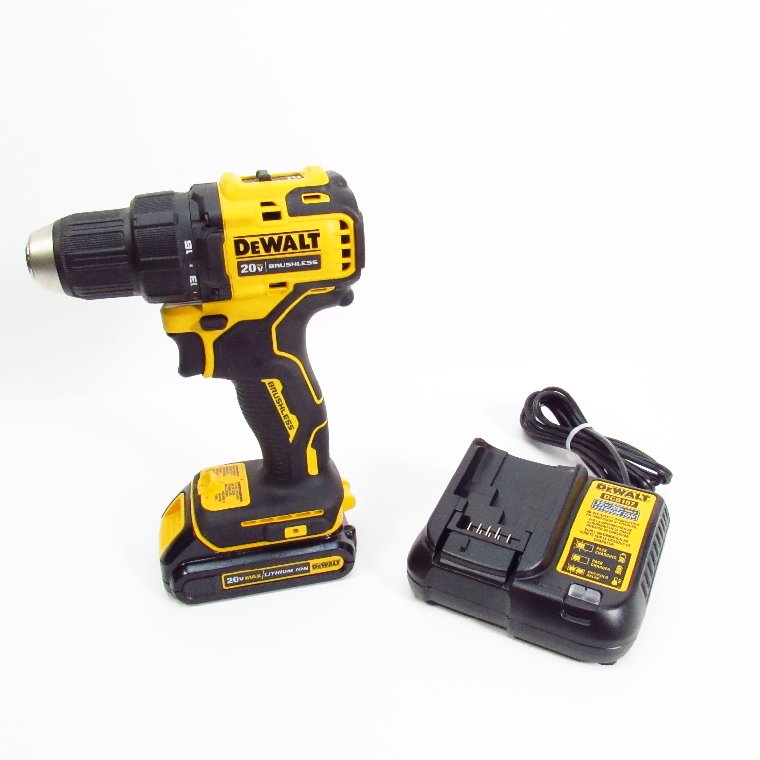 DeWalt Atomic Compact Series DCD708 20V 1/2'' Drive Cordless Drill/Driver Kit
