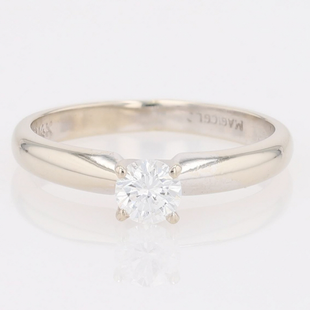 .24ct Round Cut Diamond Solitaire Engagement Ring 14k White Gold Size 4.25