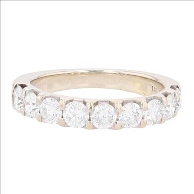 1.45ctw Round Cut Diamond Prong Set Wedding Band Ring 14k White Gold Size 7