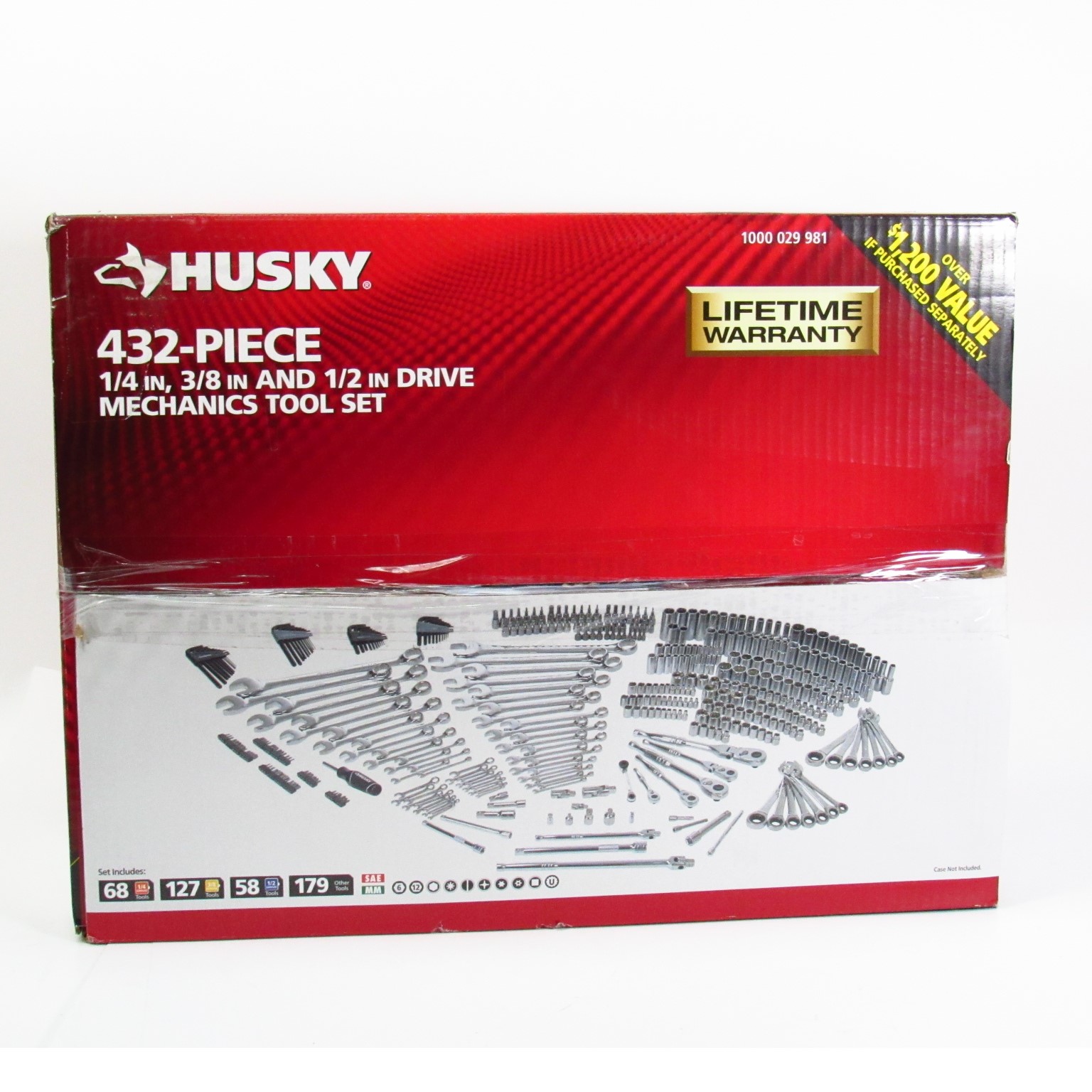 Husky 1000029981 432Piece 1/4 3/8 1/2 Drive Mechanics Tool Set PickUp Only