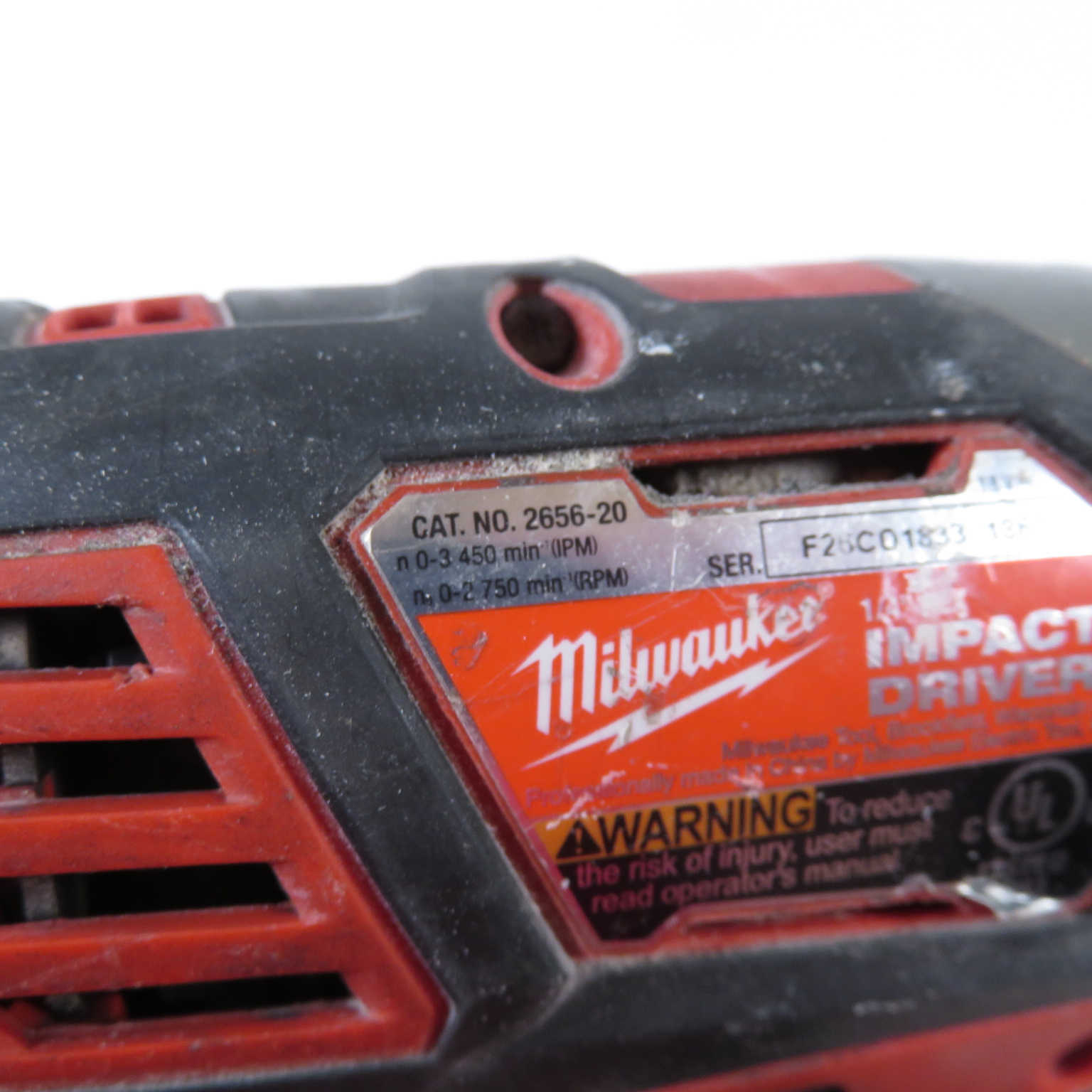 Milwaukee 265620 M18 18Volt LithiumIon Cordless 1/4 in. Hex Impact