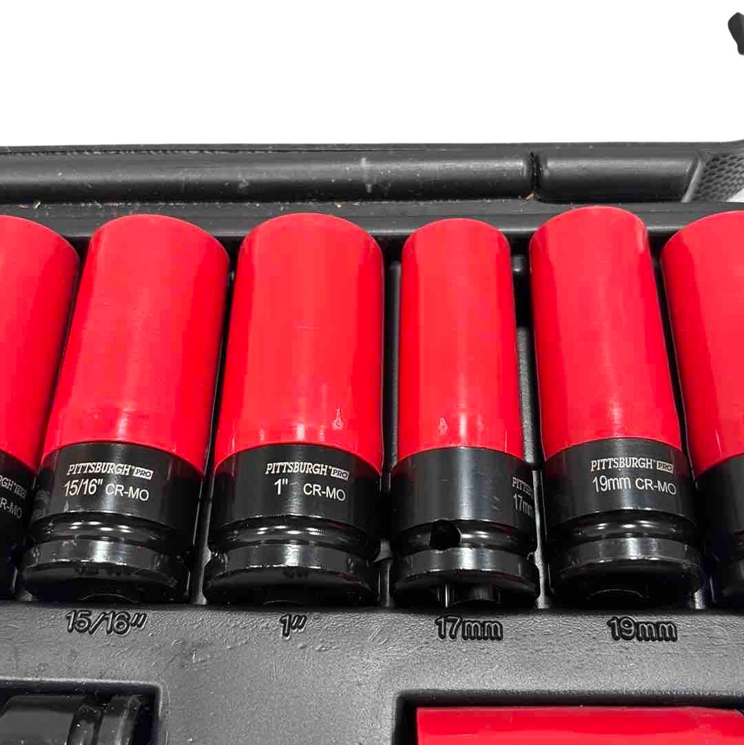 Pittsburgh Pro 1 2 in. Drive Super High Torque Lug Nut Impact 11pc Socket Set