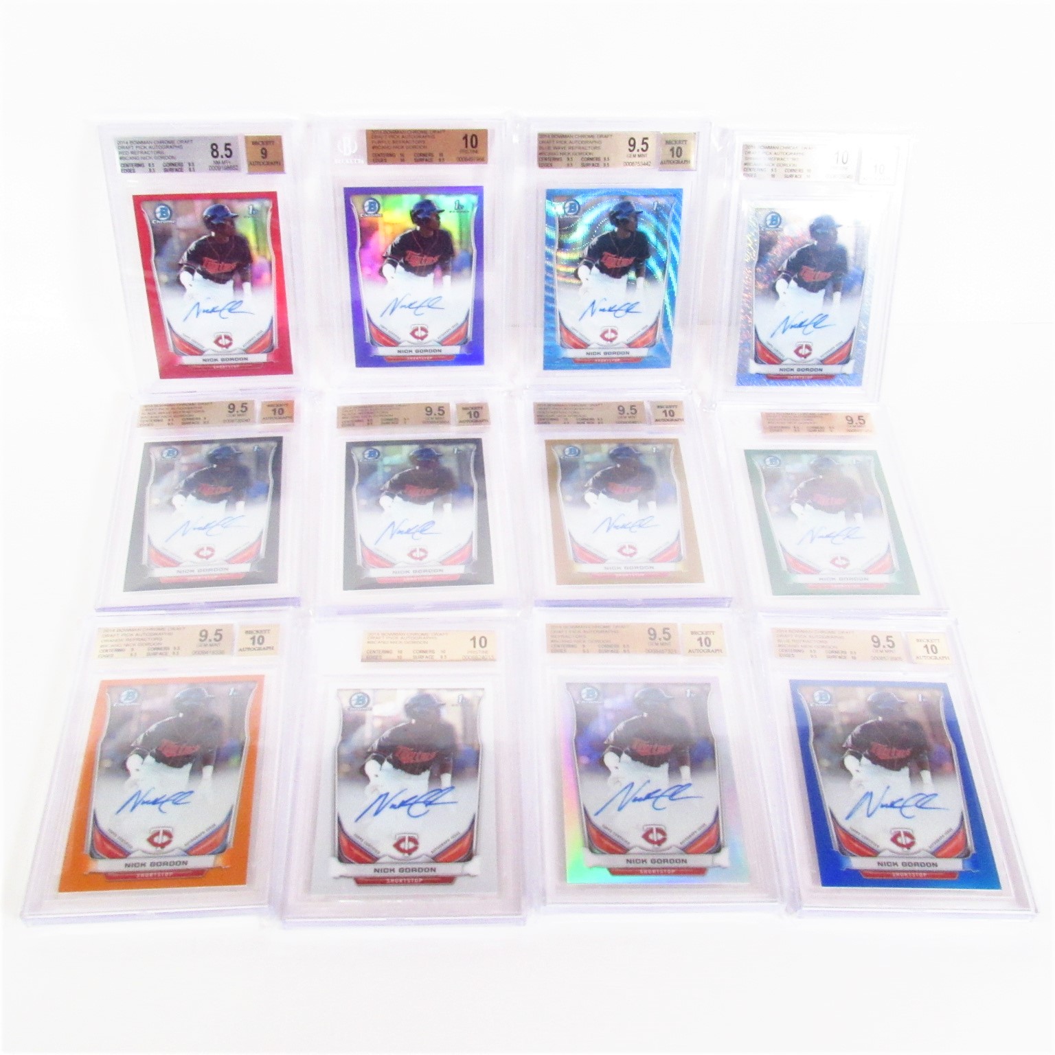 Topps 2014 BCANG 12Piece Nick Gordon MN Twins Beckett Graded Baseball
