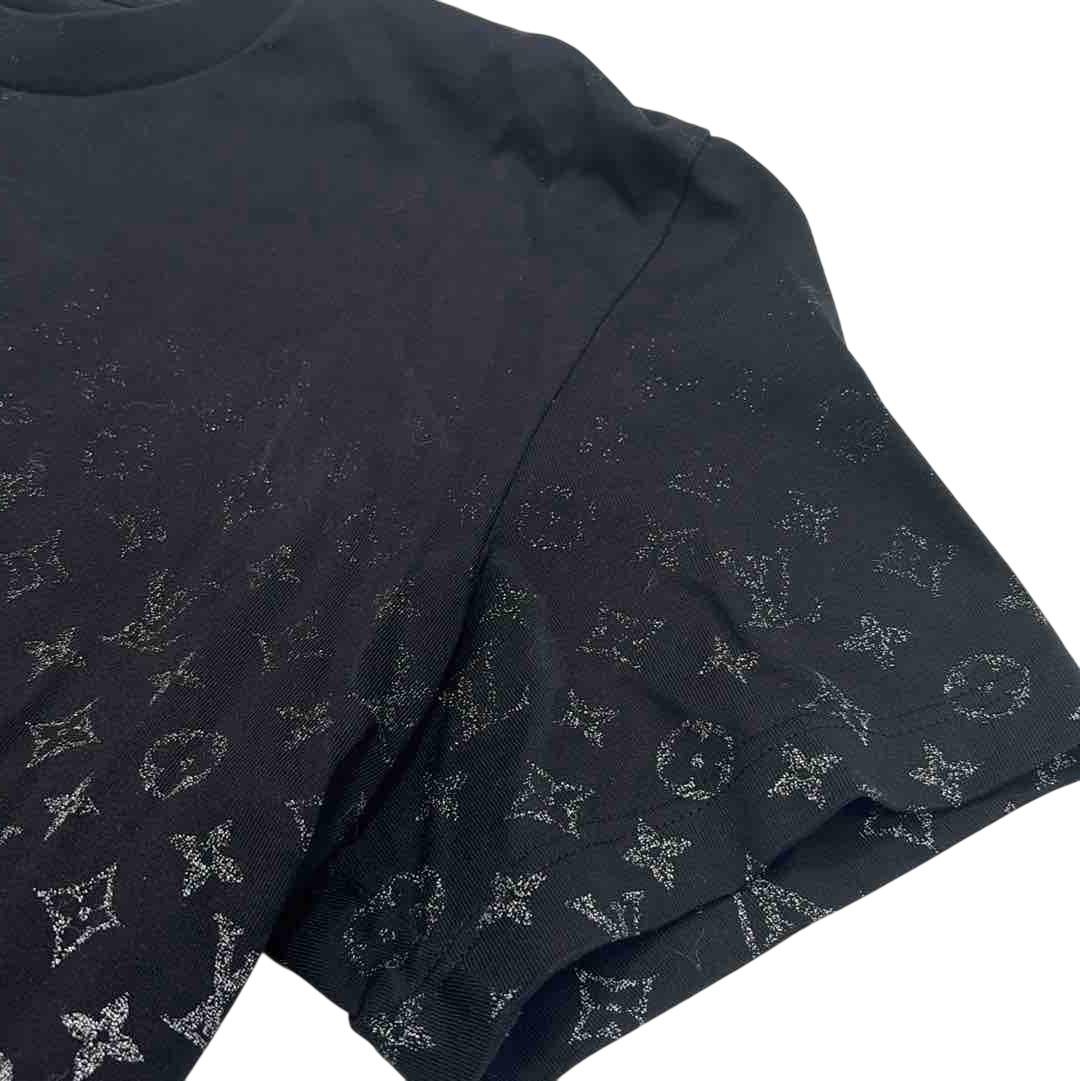 Louis Vuitton ブラック半袖プルオーバー L LOUIS VUITTON Short sleeve T-shirt cotton Black Silver