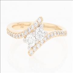 .48ctw Round Cut Diamond Two-Stone Engagement Ring 14K Yellow Gold Size 7