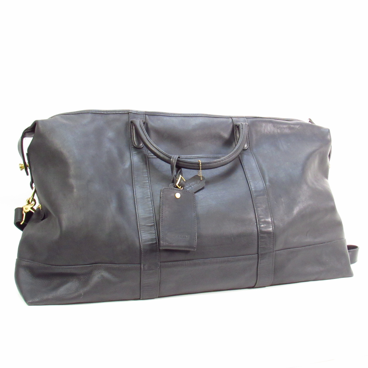 Coach H9C0503 Leather Boston Travel Duffle Bag Black