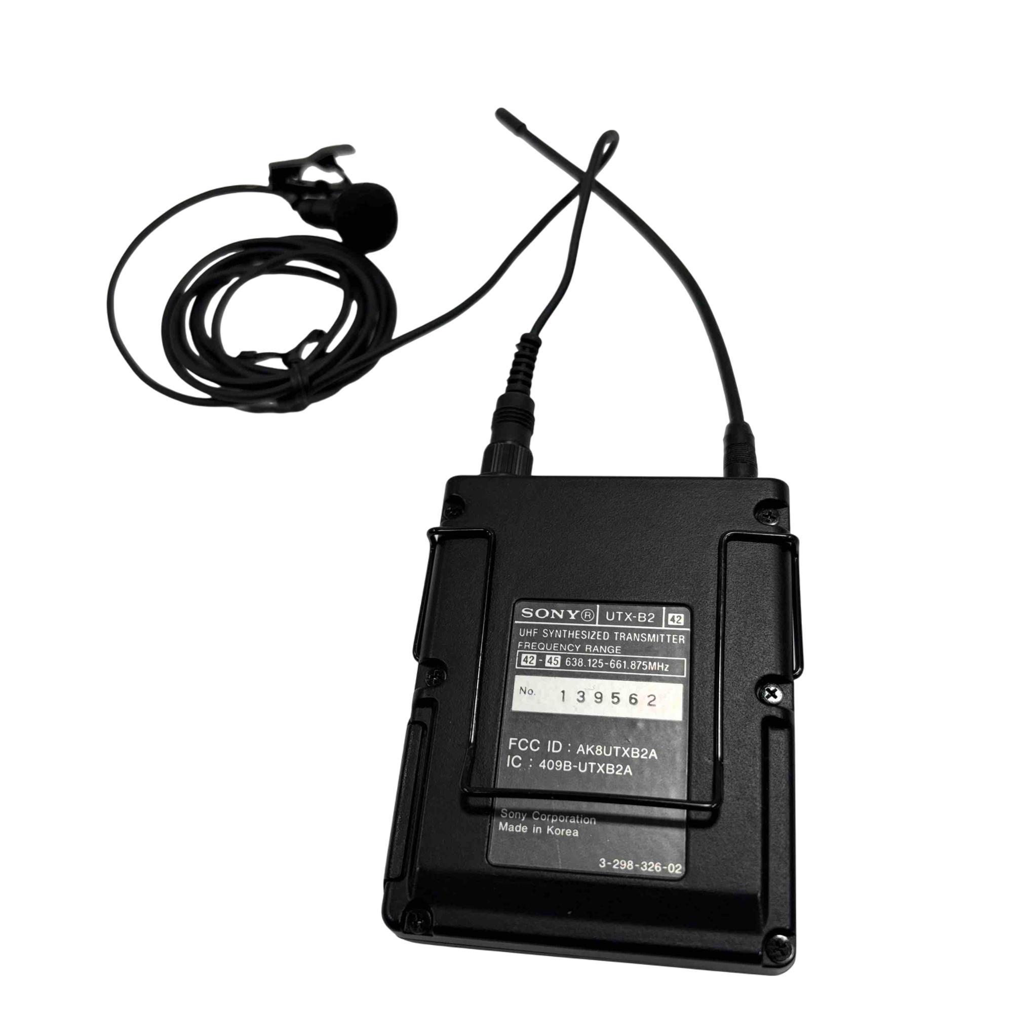 Sony URX-P2 UHF Synthesized Diversity Tuner UTX-B2 UHF Transmitter