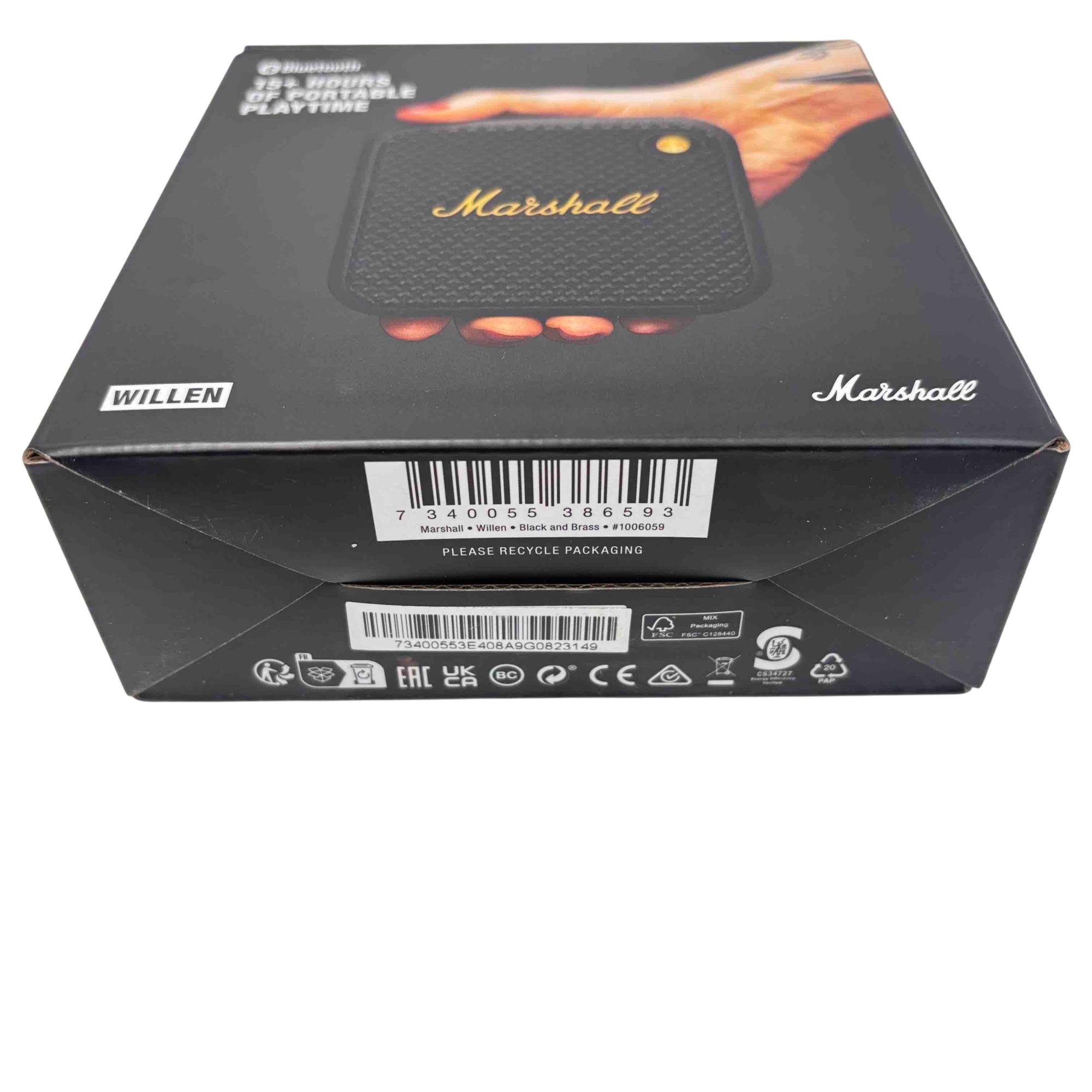 Marshall Willen Portable Wireless Bluetooth Speaker Black