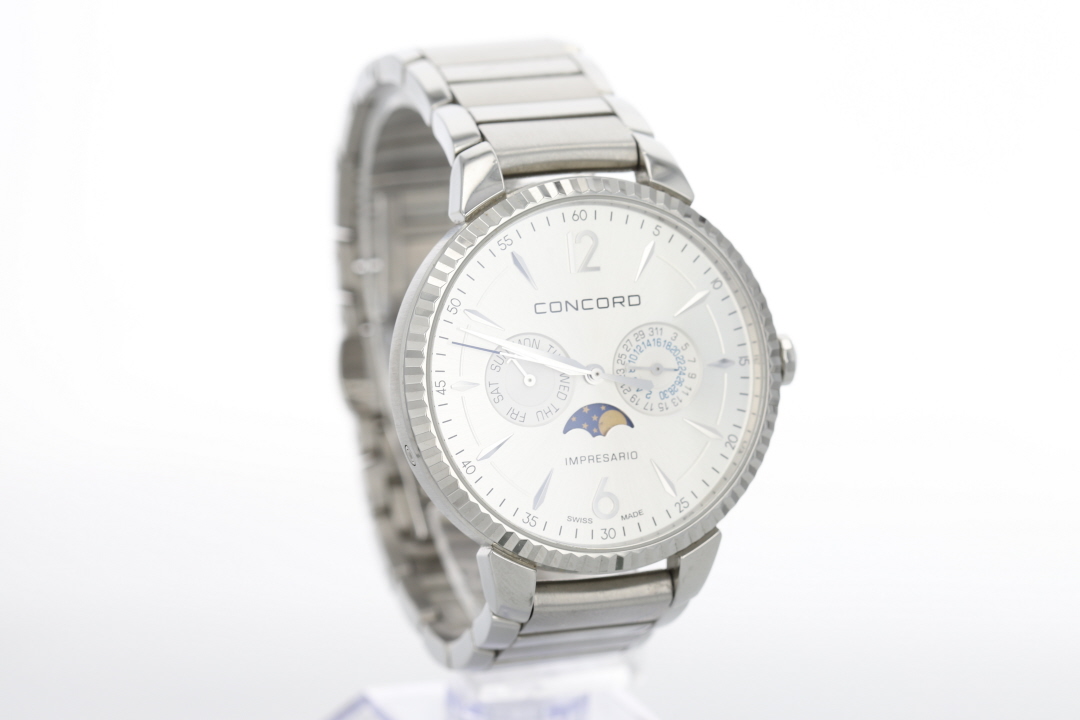 Concord Impresario 40mm Silver Dial Chronograph Stainless Steel