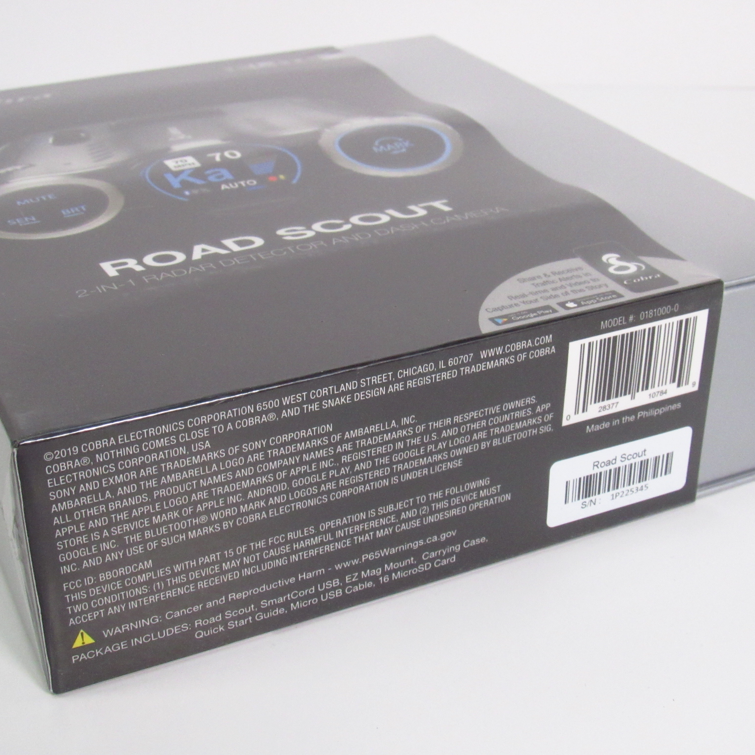 Cobra Elite Road Scout 2in1 Radar Detector Dash Camera Alert System