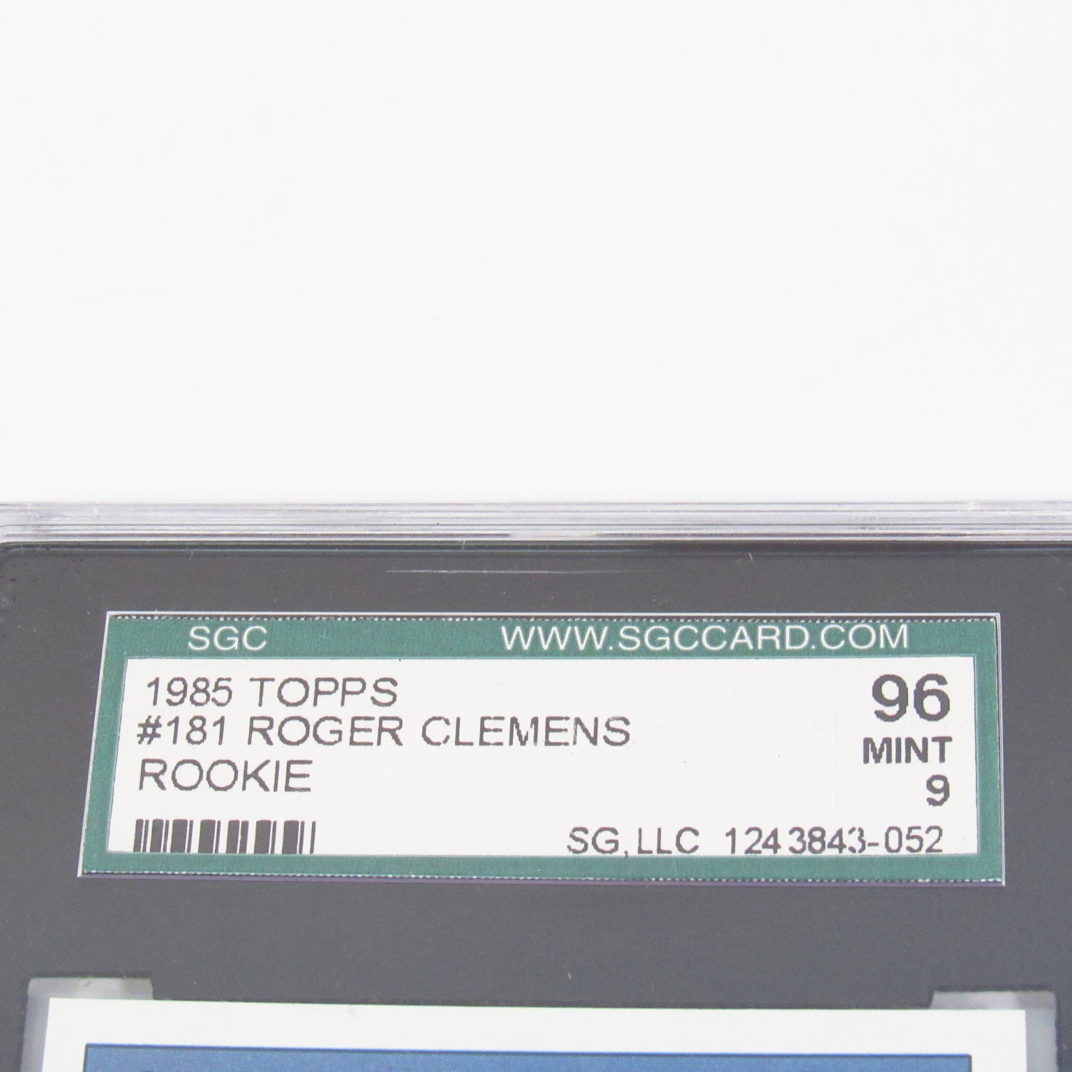 Roger Clemens #181 1985 Topps SGC Mint 9 (96) Red Sox MLB Rookie
