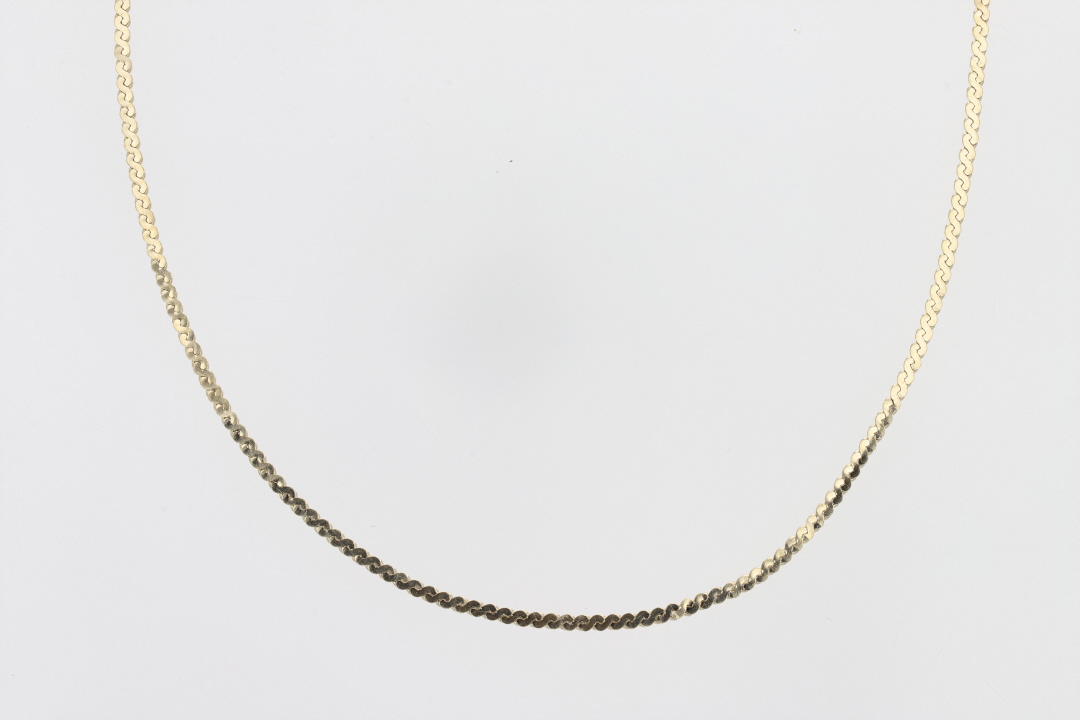 18 Inch 14k Serpentine Chain Serpentine Link Chain 18