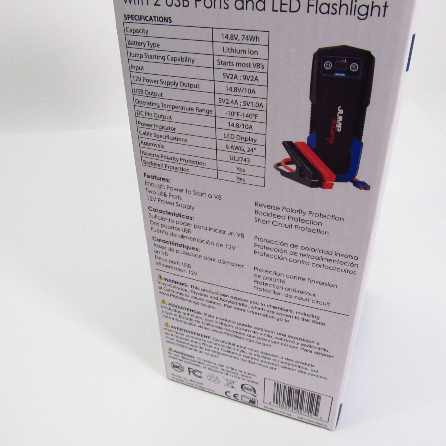 Jump n Carry JNC325 12V Lithium Jump Starter