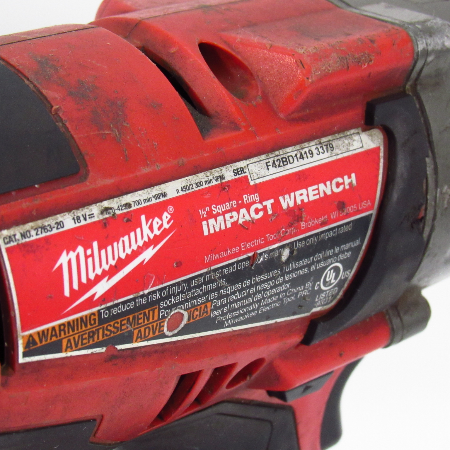 Milwaukee 276320 M18 FUEL 18V 1/2" Drive SquareRing Impact Wrench