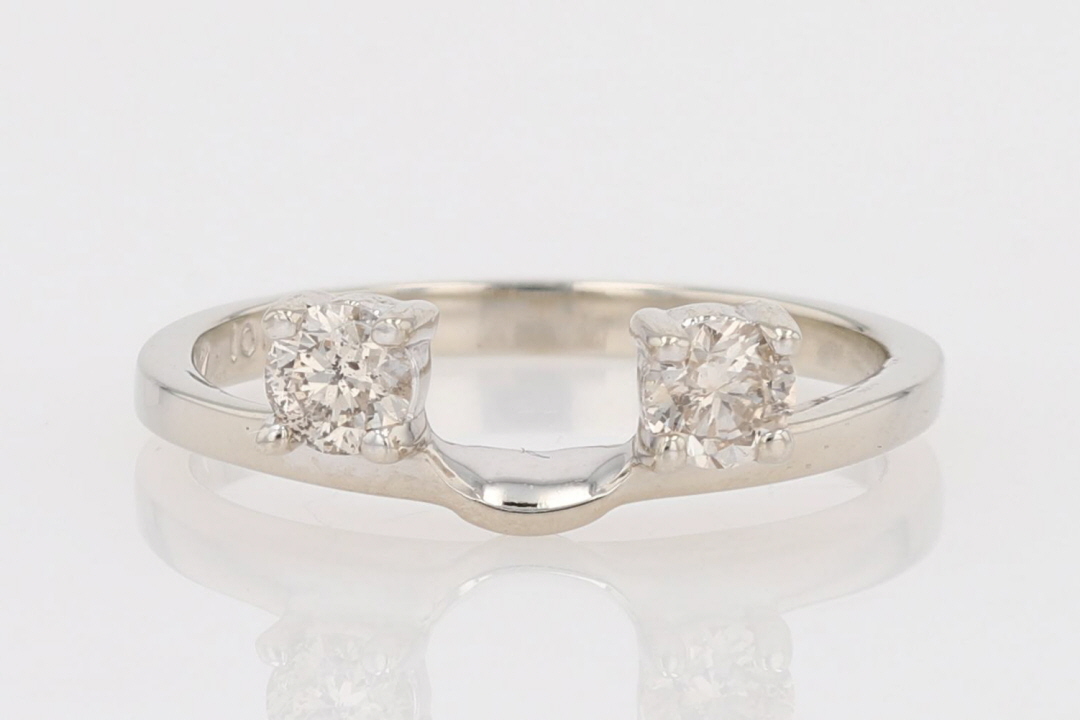 .30ctw Diamond Solitaire Enhancer Wedding Band Ring 10k White Gold Size