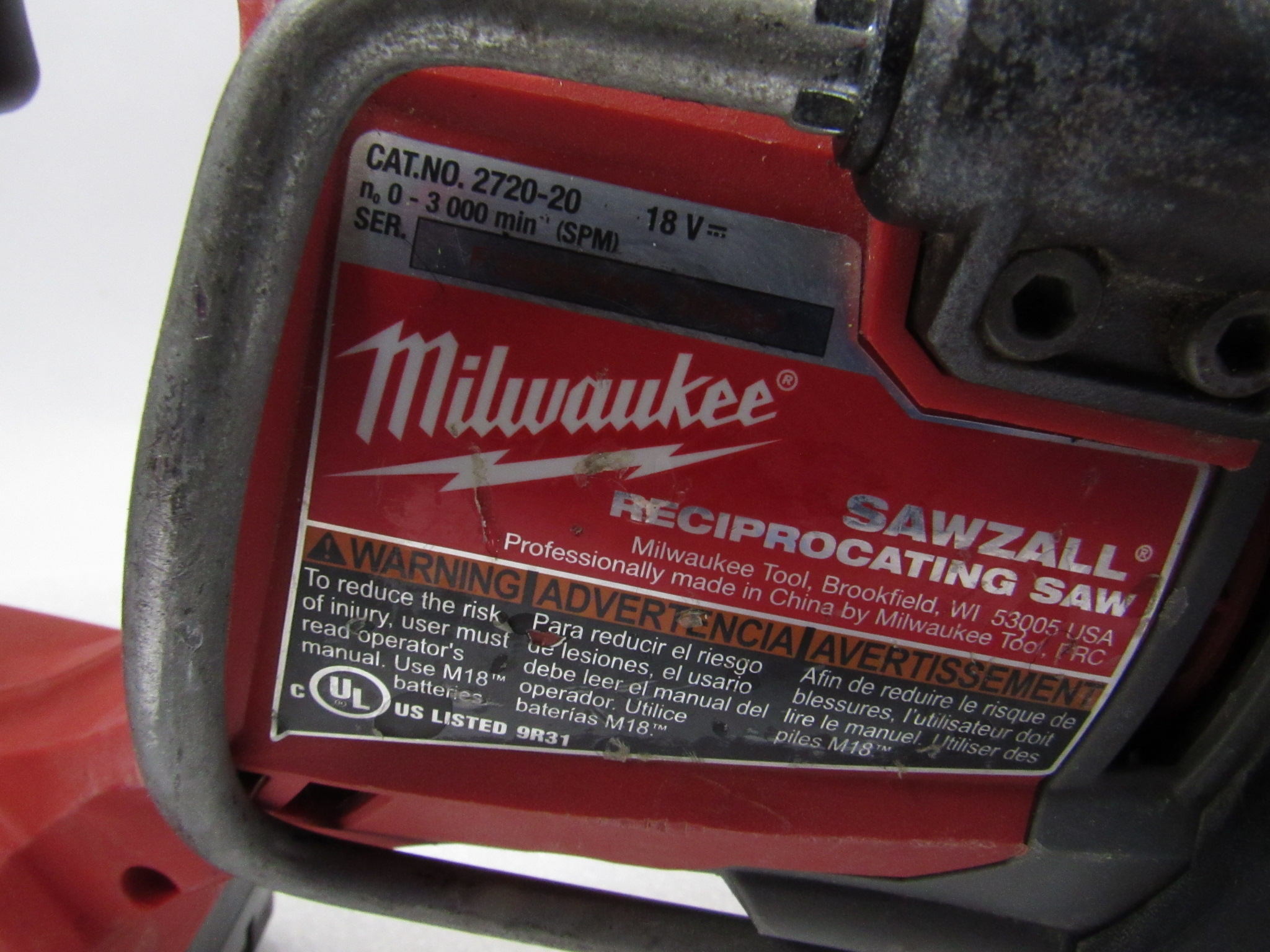 Milwaukee 272020 18V Reciprocating Saw