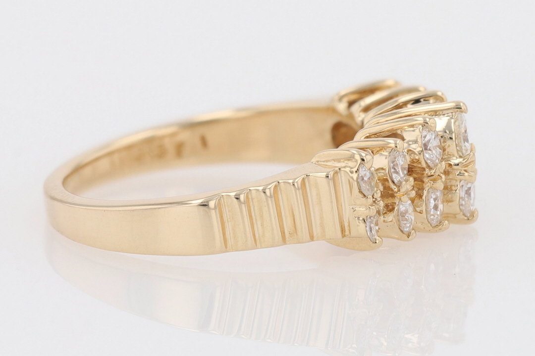 .56ctw Round Cut Diamond Prong Set Statement Ring 14k Yellow Gold Size 7