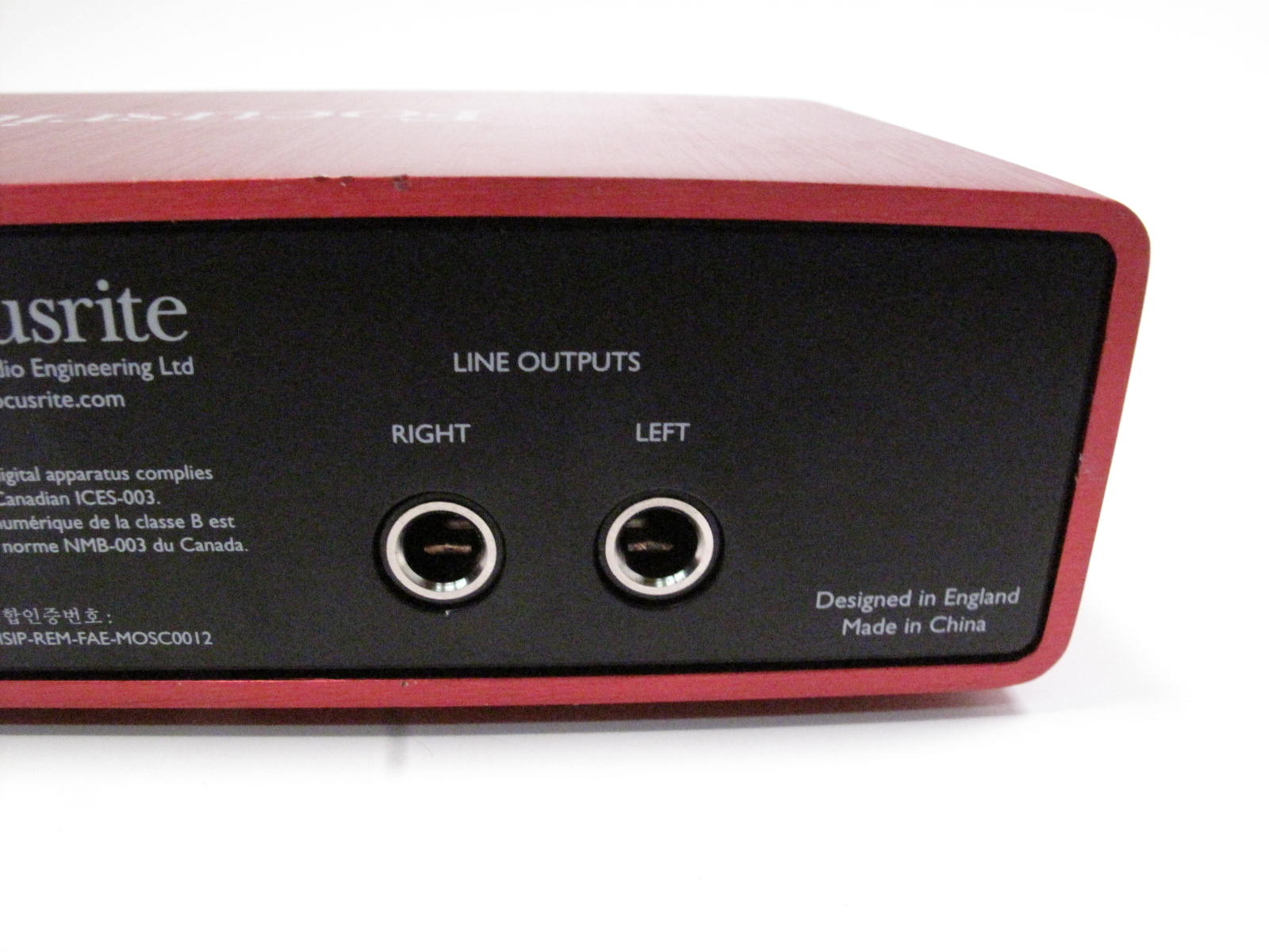 Focusrite Scarlett 2i2 USB Recording Interface 2nd Gen