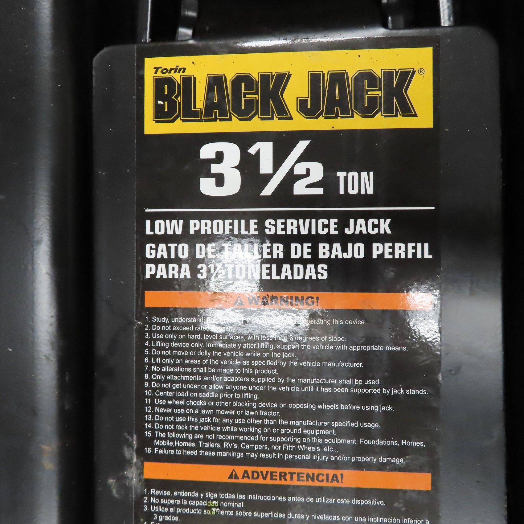 Torin T83505W 31/2 Ton Blackjack Hydraulic Automotive Jack (Local Pick