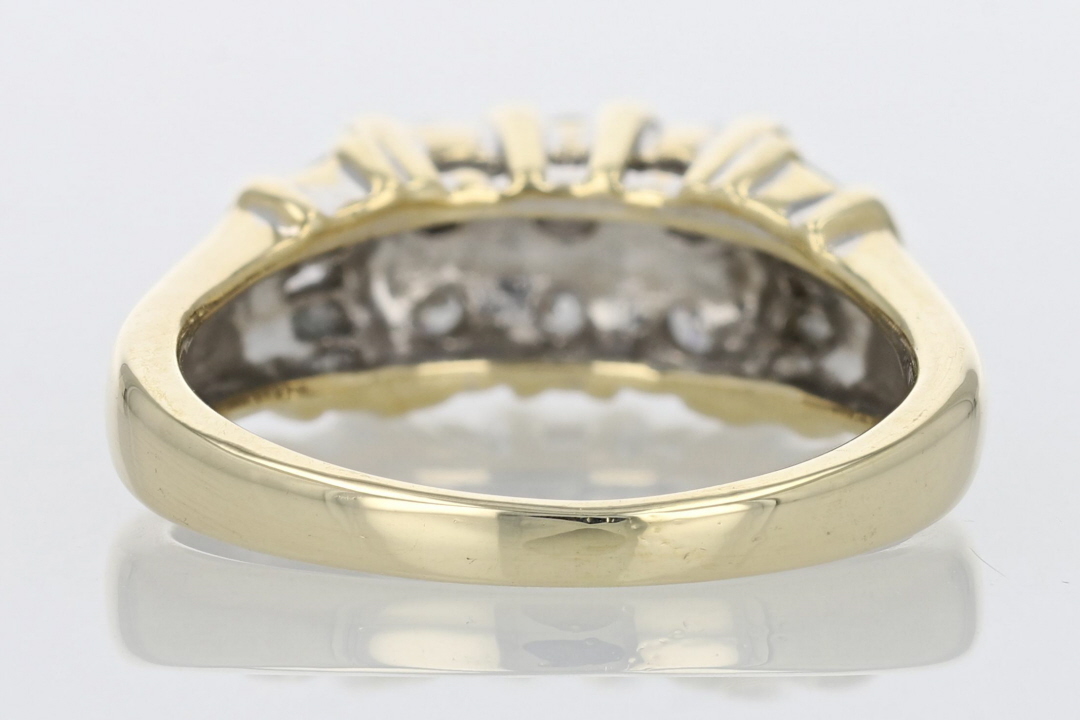 .99ctw Round & Baguette Cut Diamond Wedding Band Ring 14k Yellow Gold ...