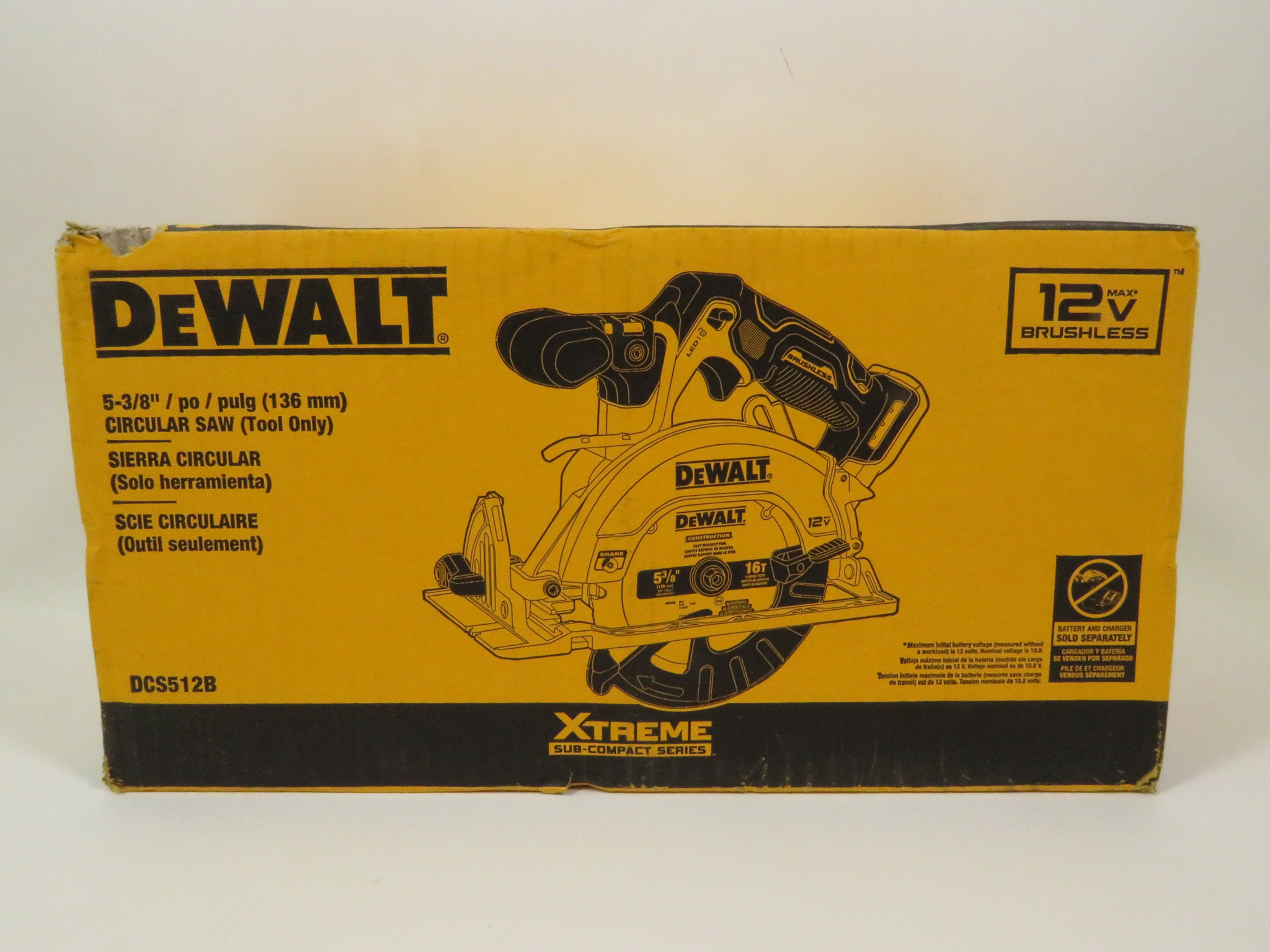 DeWalt DCS512B 53/8" XTREME 12V MAX Circular Saw