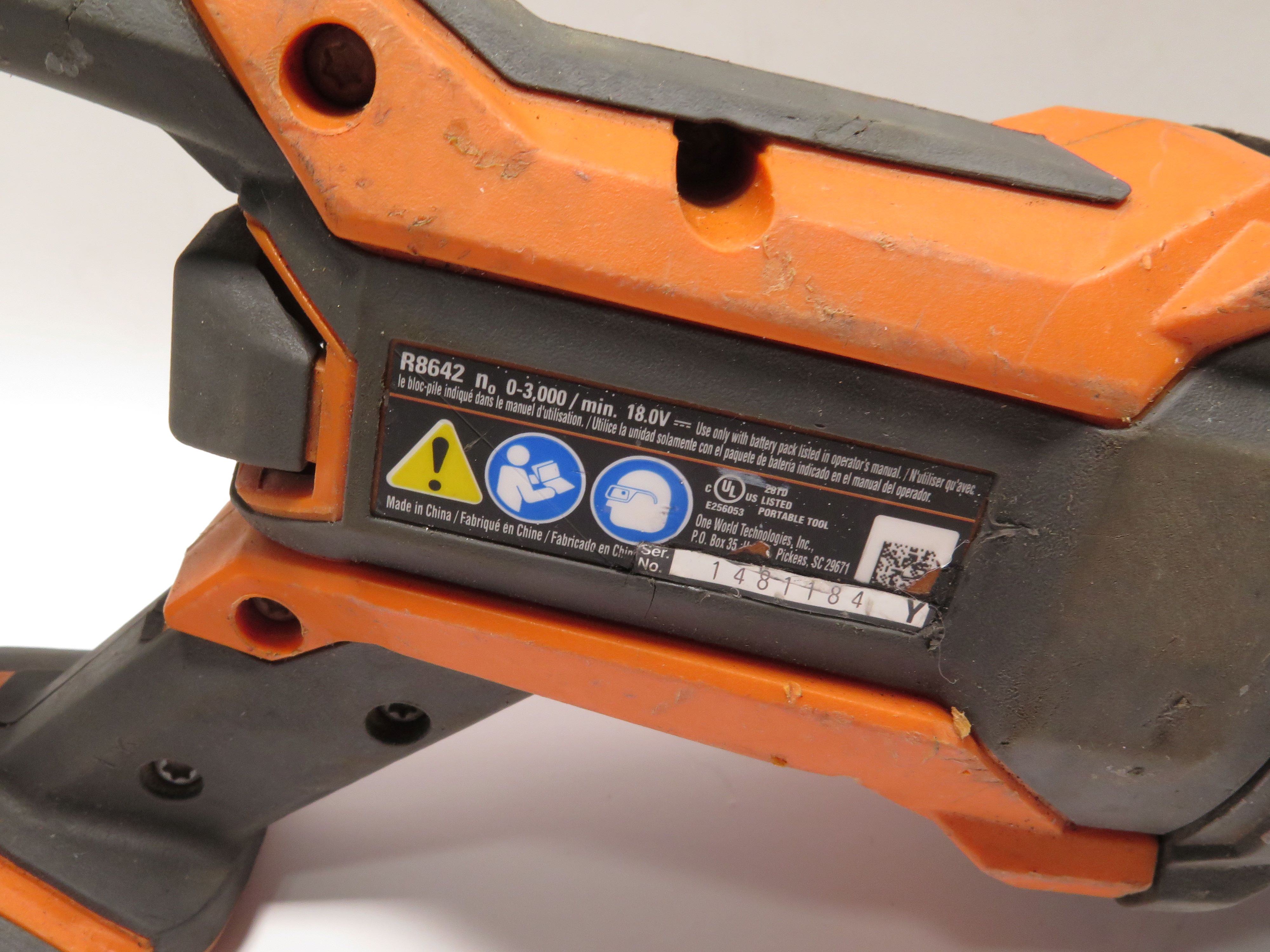 Ridgid R8642 Gen5X 18-Volt Lithium Ion Cordless Reciprocating Saw 1870