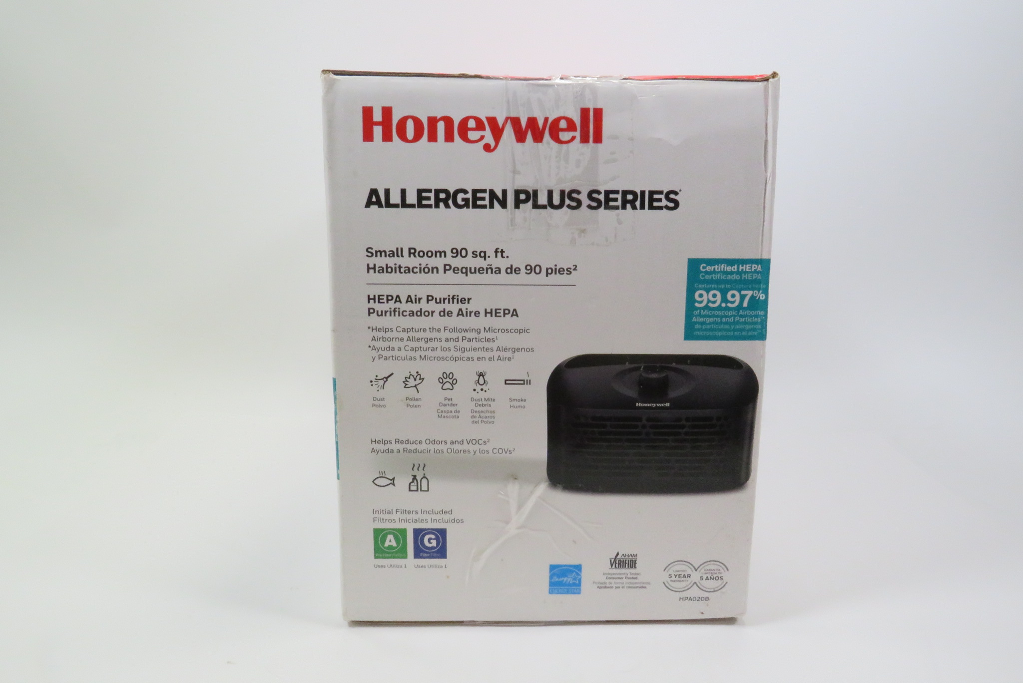 Honeywell HPA020B Small Room 90 Sq.Ft. HEPA Air Purifier