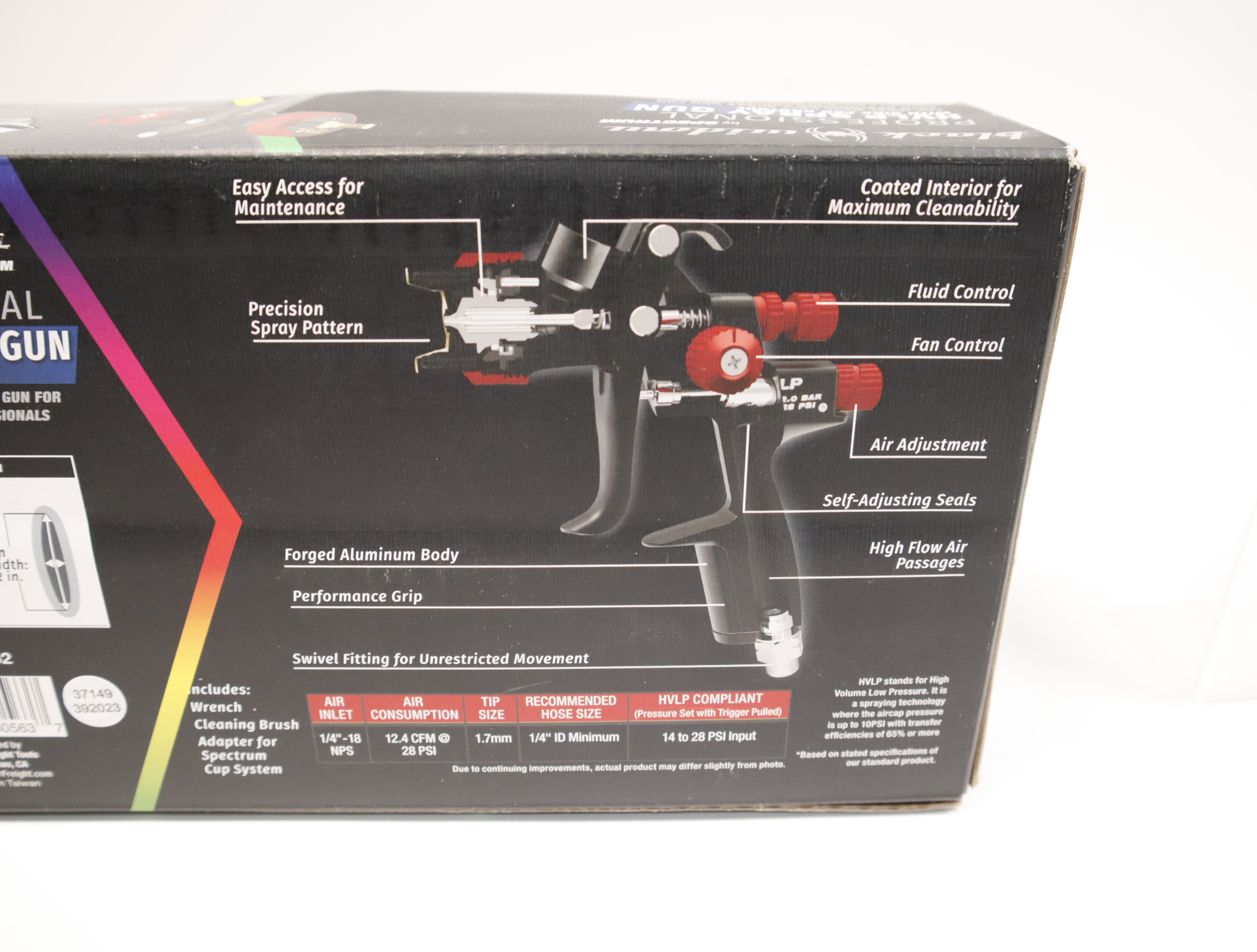 Black Widow By Spectrum 56152 1.7mm Professional HVLP Gravity Feed