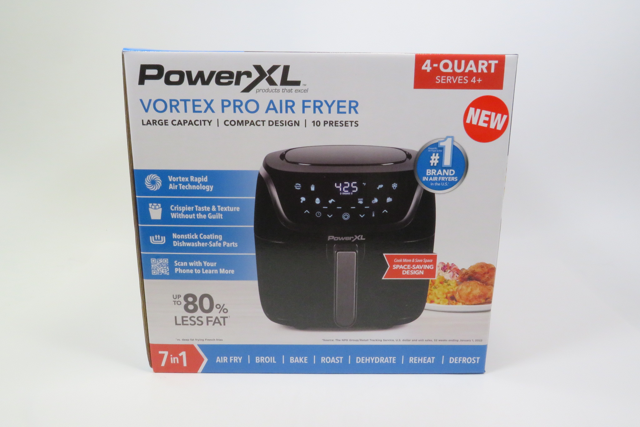 Power XL Vortex Pro Air Fryer 4Qt Black - NEW